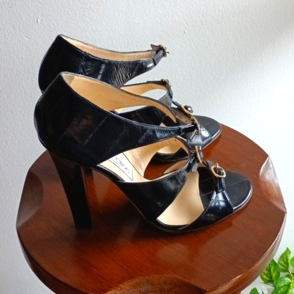 Black Jimmy Choo Eel Skin Heels, EU 40 - Picture 6 of 12
